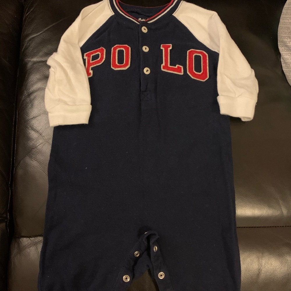 Ralph Lauren Polo Baby Boy bear coverall